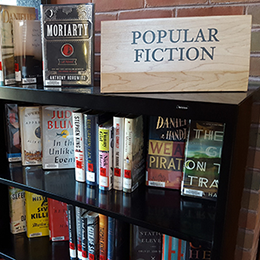Popular Fiction Books on a Shelf